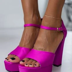 Πέδιλα Platform με μπαρέτα TFP - Magenta -Γόβες Εκπτώσεις pedila platform me mpareta tfp 107802 jp5r