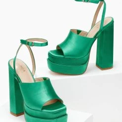 The Fashion Project Πέδιλα Platform σατέν με φαρδιά φάσα - Πράσινο 7 The Fashion Project Πέδιλα Platform σατέν με φαρδιά φάσα - Πράσινο -Γόβες Εκπτώσεις pedila platform saten me fardia fasa 103893 0t13