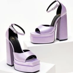 Πέδιλα Platform σατέν TFP με μπαρέτα - Λιλά -Γόβες Εκπτώσεις pedila platform saten tfp me mpareta 104445 724x 1