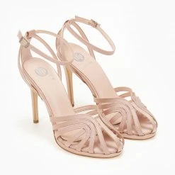 Πέδιλα ρετρό σατέν με μπαρέτα Tfp - Nude -Γόβες Εκπτώσεις pedila retro saten me mpareta tfp 108632 u0ta