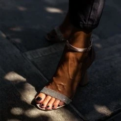 The Fashion Project Πέδιλα σατέν με ιδιαίτερο τακούνι - Σομόν