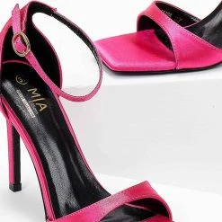 The Fashion Project Πέδιλα σατέν με μπαρέτα - Φούξια -Γόβες Εκπτώσεις pedila saten me mpareta 103898 tgke