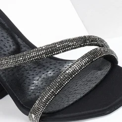 Πέδιλα σατέν με Strass TFP - Μαύρο -Γόβες Εκπτώσεις pedila saten me strass tfp 107868 tpi9 1