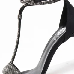 Πέδιλα σατέν με Strass Tfp - Μαύρο -Γόβες Εκπτώσεις pedila saten me strass tfp 108637 zv5u