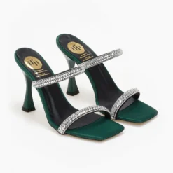 Πέδιλα σατέν με Strass Tfp - Κυπαρισσί -Γόβες Εκπτώσεις pedila saten me strass tfp 108793 9s3f