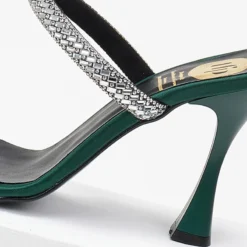 Πέδιλα σατέν με Strass Tfp - Κυπαρισσί -Γόβες Εκπτώσεις pedila saten me strass tfp 108793 osp2