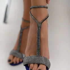 Πέδιλα σατέν με Strass Tfp - Μωβ -Γόβες Εκπτώσεις pedila saten me strass tfp 108981 krlj
