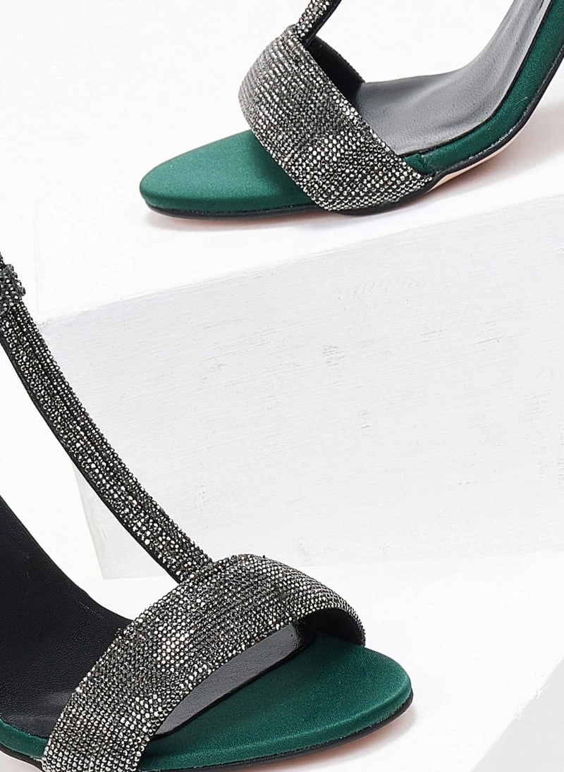 Πέδιλα σατέν με Strass Tfp - Κυπαρισσί 5 Πέδιλα σατέν με Strass Tfp - Κυπαρισσί - Image 5