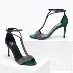 Πέδιλα σατέν με Strass Tfp - Κυπαρισσί 11 Πέδιλα σατέν με Strass Tfp - Κυπαρισσί -Γόβες Εκπτώσεις pedila saten me strass tfp 109290 c46z