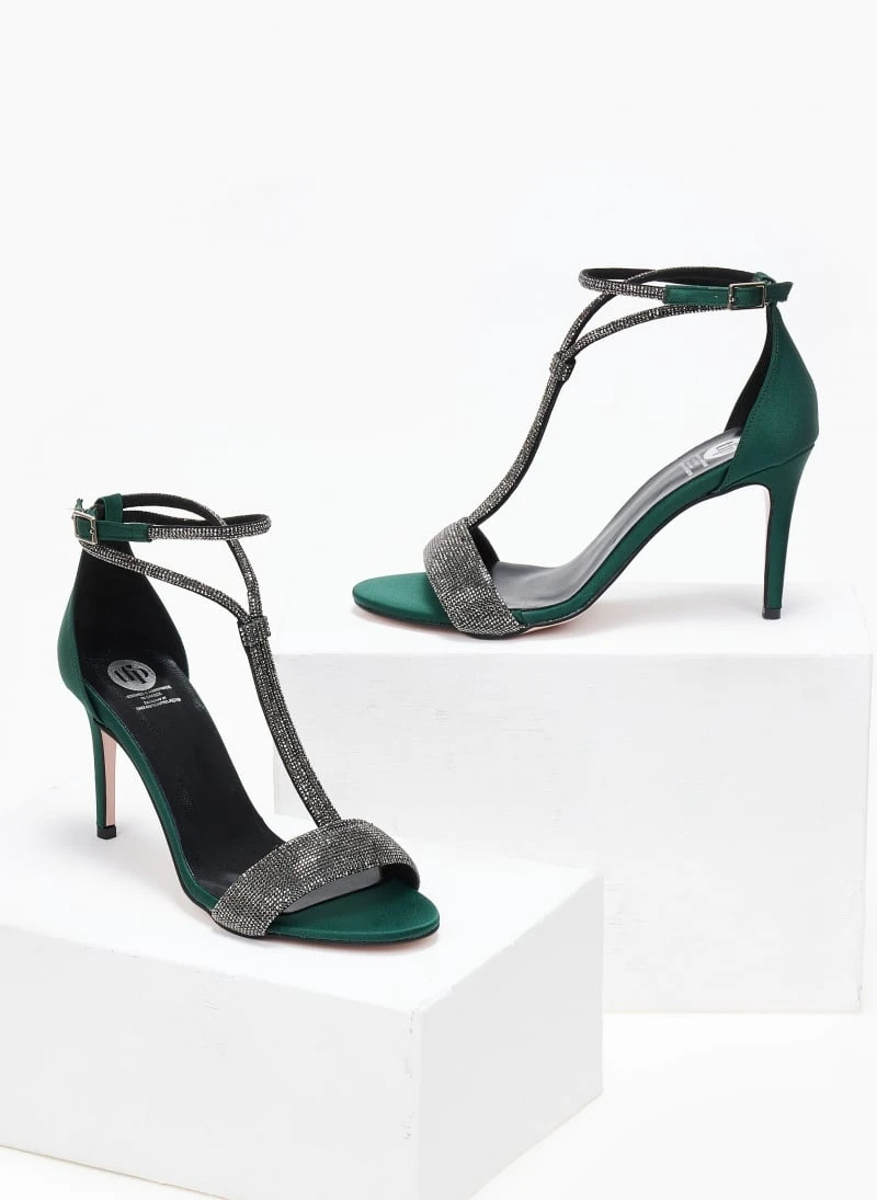 Πέδιλα σατέν με Strass Tfp - Κυπαρισσί 6 Πέδιλα σατέν με Strass Tfp - Κυπαρισσί - Image 6