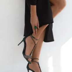 Πέδιλα σατέν με Strass Tfp - Κυπαρισσί 9 Πέδιλα σατέν με Strass Tfp - Κυπαρισσί -Γόβες Εκπτώσεις pedila saten me strass tfp 109290 ljct