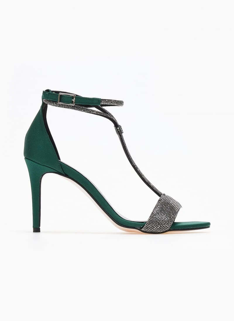 Πέδιλα σατέν με Strass Tfp - Κυπαρισσί 2 Πέδιλα σατέν με Strass Tfp - Κυπαρισσί - Image 2