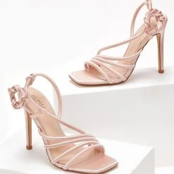 The Fashion Project Πέδιλα σατέν με στρογγυλά λουράκια - Ροζ -Γόβες Εκπτώσεις pedila saten me stroggula lourakia 101892 1h5h