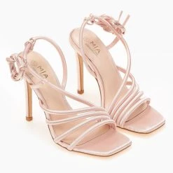 The Fashion Project Πέδιλα σατέν με στρογγυλά λουράκια - Ροζ -Γόβες Εκπτώσεις pedila saten me stroggula lourakia 101892 e1x7