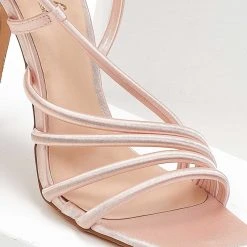 The Fashion Project Πέδιλα σατέν με στρογγυλά λουράκια - Ροζ -Γόβες Εκπτώσεις pedila saten me stroggula lourakia 101892 k9lz