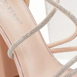 The Fashion Project Πέδιλα σατέν με τακούνι καμπάνα - Σομόν -Γόβες Εκπτώσεις pedila saten me takouni kampana 107224 l1mw