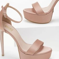 Estil Πέδιλα σατέν TFP με κλειστή φτέρνα - Nude 10 Estil Πέδιλα σατέν TFP με κλειστή φτέρνα - Nude -Γόβες Εκπτώσεις pedila saten tfp me kleisti fterna 104193 65be