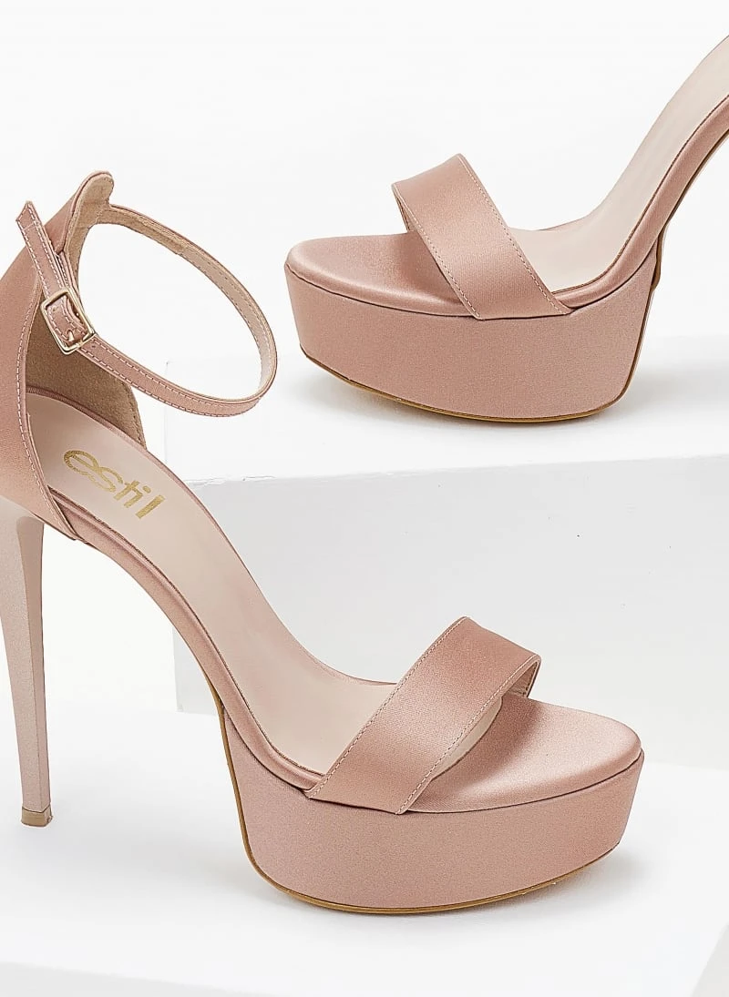 Estil Πέδιλα σατέν TFP με κλειστή φτέρνα - Nude 5 Estil Πέδιλα σατέν TFP με κλειστή φτέρνα - Nude - Image 5