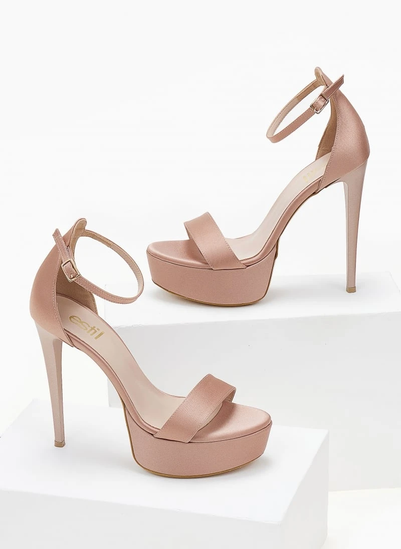 Estil Πέδιλα σατέν TFP με κλειστή φτέρνα - Nude 3 Estil Πέδιλα σατέν TFP με κλειστή φτέρνα - Nude - Image 3