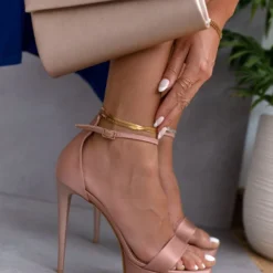 Estil Πέδιλα σατέν TFP με κλειστή φτέρνα - Nude -Γόβες Εκπτώσεις pedila saten tfp me kleisti fterna 104193 laoj 1