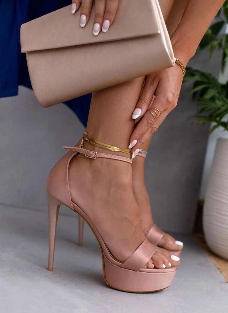 Estil Πέδιλα σατέν TFP με κλειστή φτέρνα - Nude 4 Estil Πέδιλα σατέν TFP με κλειστή φτέρνα - Nude - Image 4