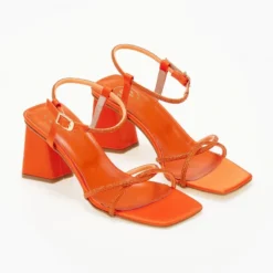 Πέδιλα σατέν TFP με λεπτά Strass - Πορτοκαλί -Γόβες Εκπτώσεις pedila saten tfp me lepta strass 105192 z9gu 1