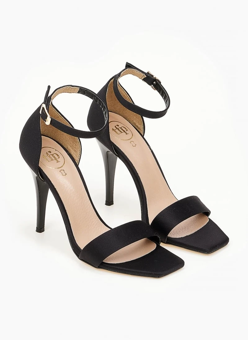 Πέδιλα σατέν TFP με μπαρέτα - Μαύρο 6 Πέδιλα σατέν TFP με μπαρέτα - Μαύρο - Image 6