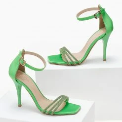 Πέδιλα σατέν TFP με Strass λουράκια - Λαχανί 9 Πέδιλα σατέν TFP με Strass λουράκια - Λαχανί -Γόβες Εκπτώσεις pedila saten tfp me strass lourakia 104262 ipg6