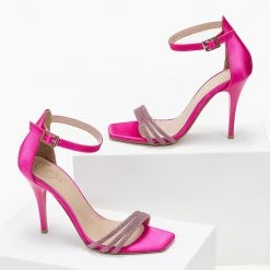 Πέδιλα σατέν TFP με Strass λουράκια - Φούξια 9 Πέδιλα σατέν TFP με Strass λουράκια - Φούξια -Γόβες Εκπτώσεις pedila saten tfp me strass lourakia 104310 9yc5