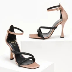 Πέδιλα σατέν με Strass TFP - Nude -Γόβες Εκπτώσεις pedila sate΄n me strass tfp 107820 jrbj 1