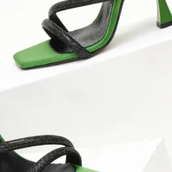 Πέδιλα σατέν με Strass TFP - Πράσινο 21 Πέδιλα σατέν με Strass TFP - Πράσινο -Γόβες Εκπτώσεις pedila sate΄n me strass tfp 107821 6ozw
