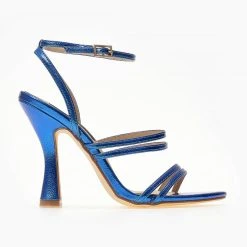 The Fashion Project Πέδιλα σε μεταλλικά χρώματα - Μπλε