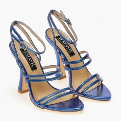 The Fashion Project Πέδιλα σε μεταλλικά χρώματα - Μπλε -Γόβες Εκπτώσεις pedila se metallika xrwmata 104664 g7ys