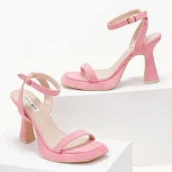 The Fashion Project Πέδιλα Suede με ιδιαίτερη φιάπα - Ροζ -Γόβες Εκπτώσεις pedila suede me idiaiteri fiapa 105226 0koj