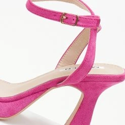 The Fashion Project Πέδιλα Suede με ιδιαίτερη φιάπα - Φούξια -Γόβες Εκπτώσεις pedila suede me idiaiteri fiapa 105228 aspi