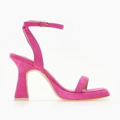 The Fashion Project Πέδιλα Suede με ιδιαίτερη φιάπα - Φούξια