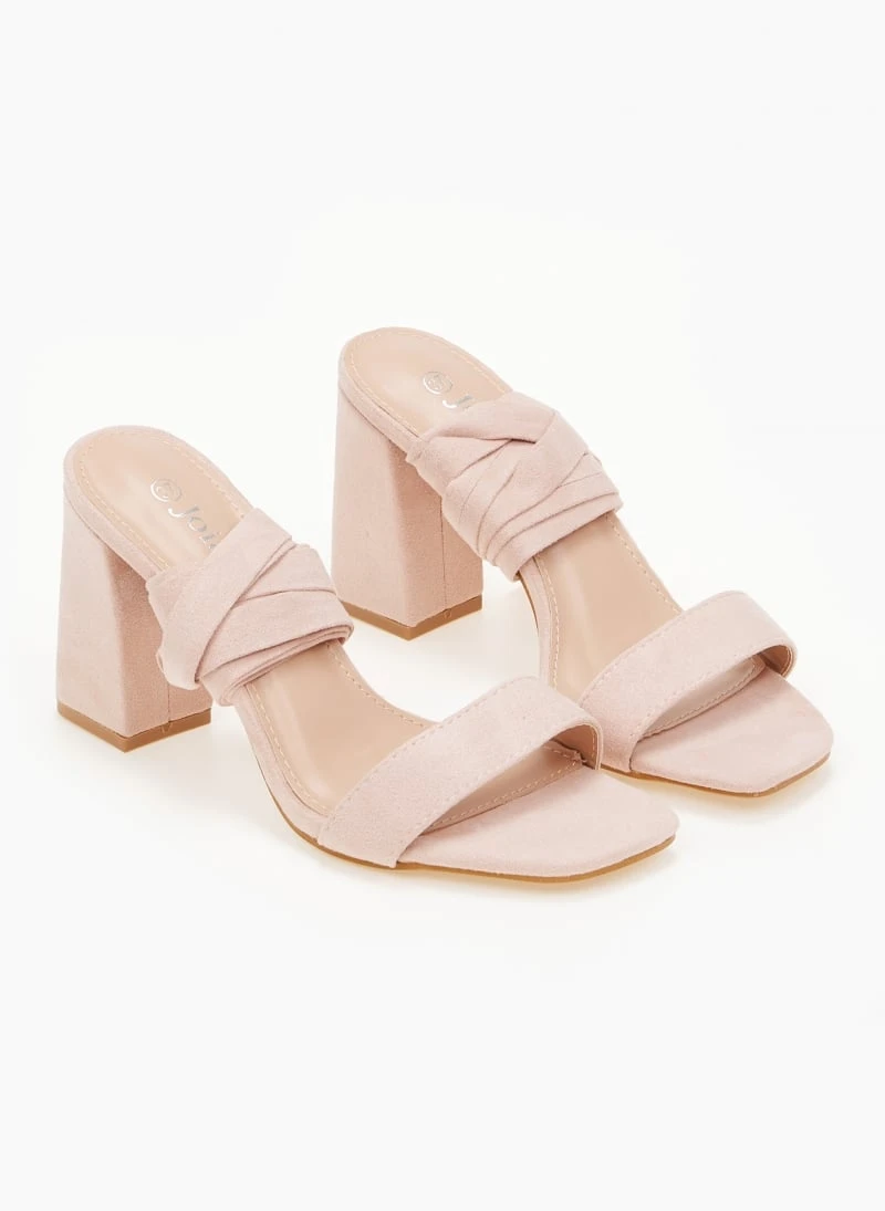 The Fashion Project Πέδιλα Suede με κορδόνια - Ροζ 4 The Fashion Project Πέδιλα Suede με κορδόνια - Ροζ - Image 4