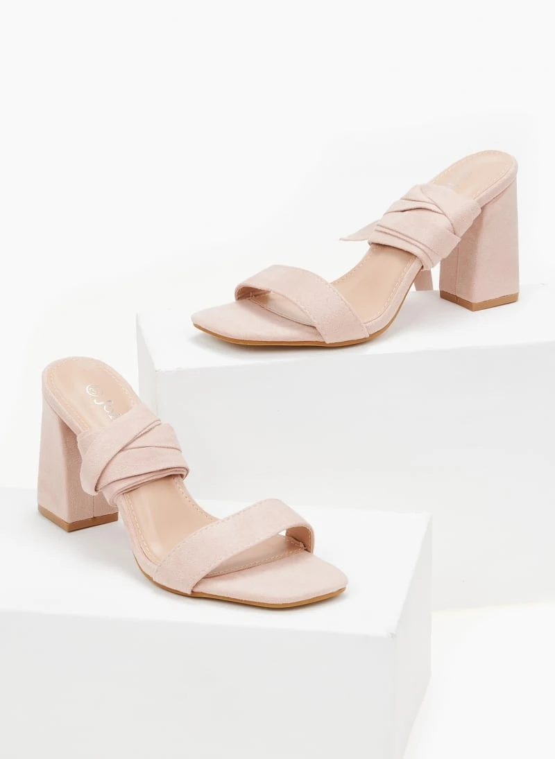 The Fashion Project Πέδιλα Suede με κορδόνια - Ροζ 2 The Fashion Project Πέδιλα Suede με κορδόνια - Ροζ - Image 2