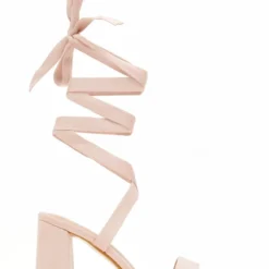 The Fashion Project Πέδιλα Suede με κορδόνια - Ροζ