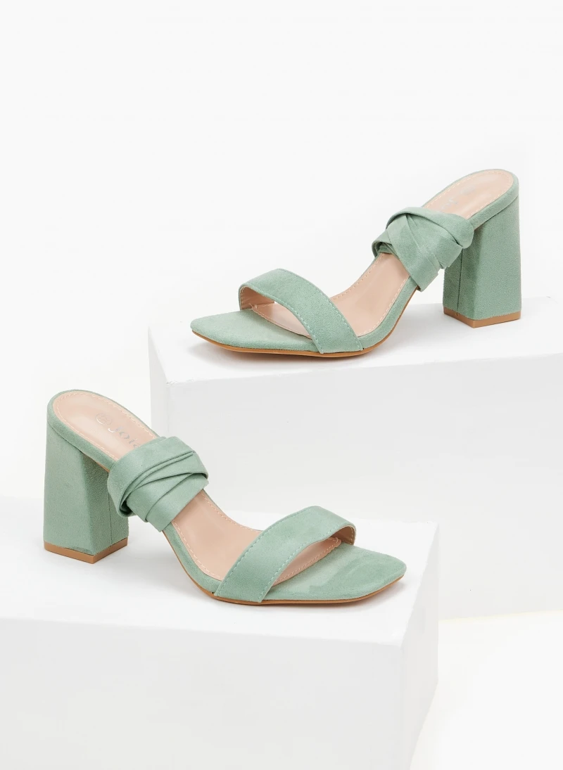 The Fashion Project Πέδιλα Suede με κορδόνια - Μέντα 3 The Fashion Project Πέδιλα Suede με κορδόνια - Μέντα - Image 3