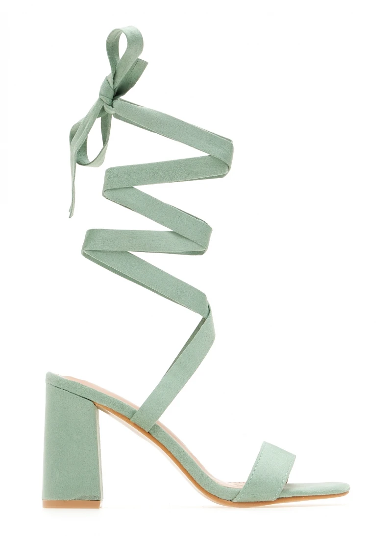 The Fashion Project Πέδιλα Suede με κορδόνια - Μέντα 2 The Fashion Project Πέδιλα Suede με κορδόνια - Μέντα - Image 2