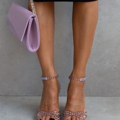 Πέδιλα TFP με διαφάνεια και πέτρες - Λιλά