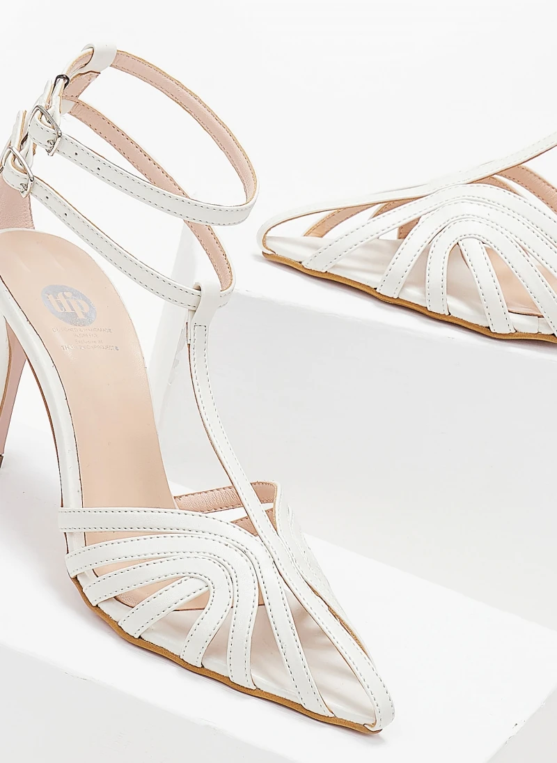 Πέδιλα TFP Retro με διπλή μπαρέτα - Λευκό 6 Πέδιλα TFP Retro με διπλή μπαρέτα - Λευκό - Image 6