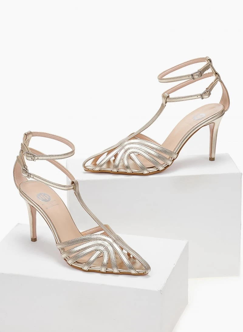 Πέδιλα TFP Retro με διπλή μπαρέτα - Χρυσό 3 Πέδιλα TFP Retro με διπλή μπαρέτα - Χρυσό - Image 3