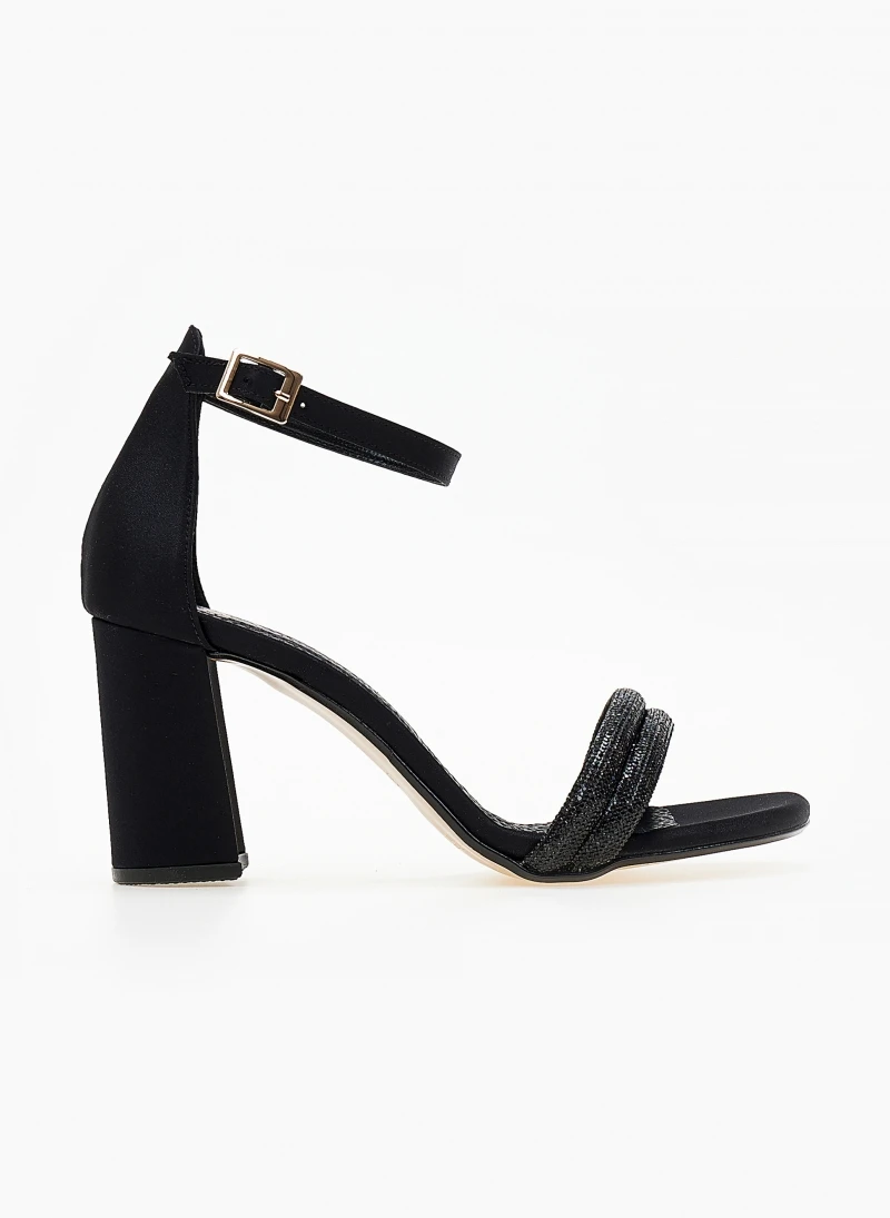 Πέδιλα TFP με διπλή σειρά Strass - Μαύρο 2 Πέδιλα TFP με διπλή σειρά Strass - Μαύρο - Image 2