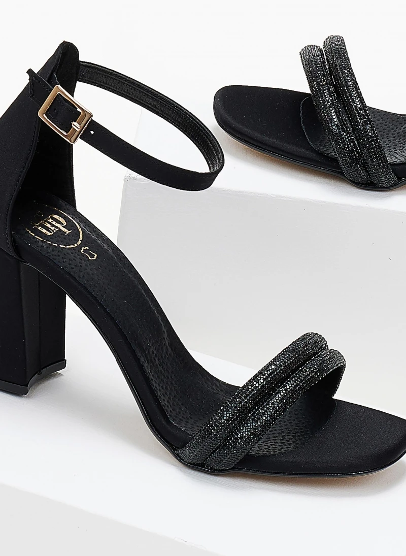 Πέδιλα TFP με διπλή σειρά Strass - Μαύρο 3 Πέδιλα TFP με διπλή σειρά Strass - Μαύρο - Image 3