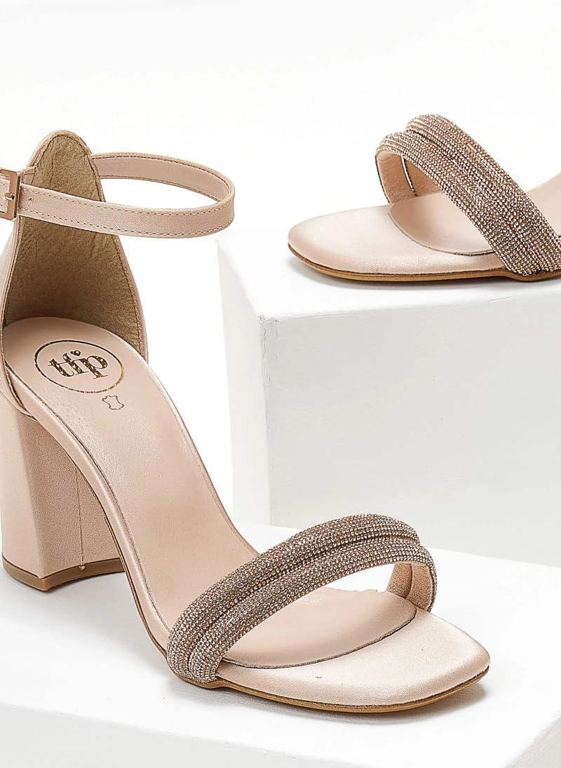 Πέδιλα TFP με διπλή σειρά Strass - Nude 2 Πέδιλα TFP με διπλή σειρά Strass - Nude - Image 2