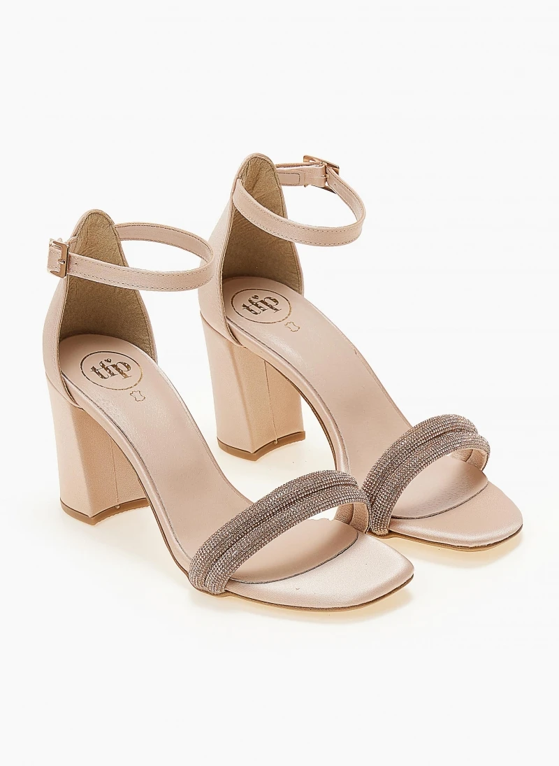 Πέδιλα TFP με διπλή σειρά Strass - Nude 4 Πέδιλα TFP με διπλή σειρά Strass - Nude - Image 4