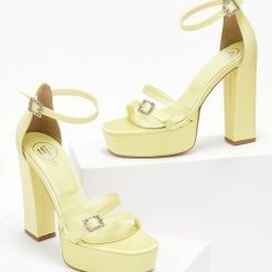 Πέδιλα TFP με διπλό λουράκι - Λεμονί 11 Πέδιλα TFP με διπλό λουράκι - Λεμονί -Γόβες Εκπτώσεις pedila tfp me diplo louraki 104915 us2r