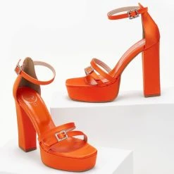 Πέδιλα TFP με διπλό λουράκι - Πορτοκαλί 12 Πέδιλα TFP με διπλό λουράκι - Πορτοκαλί -Γόβες Εκπτώσεις pedila tfp me diplo louraki 105011 cij7